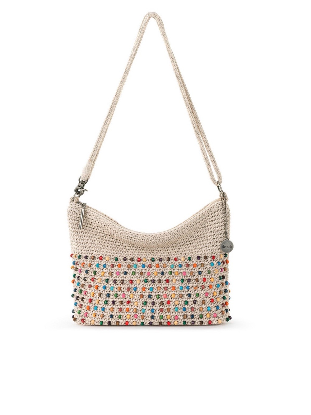 NWT The Sak Lumi Crochet Small Crossbody Bag in Ercu Multi Beads